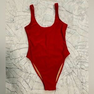 Red Retro Style Swimsuit